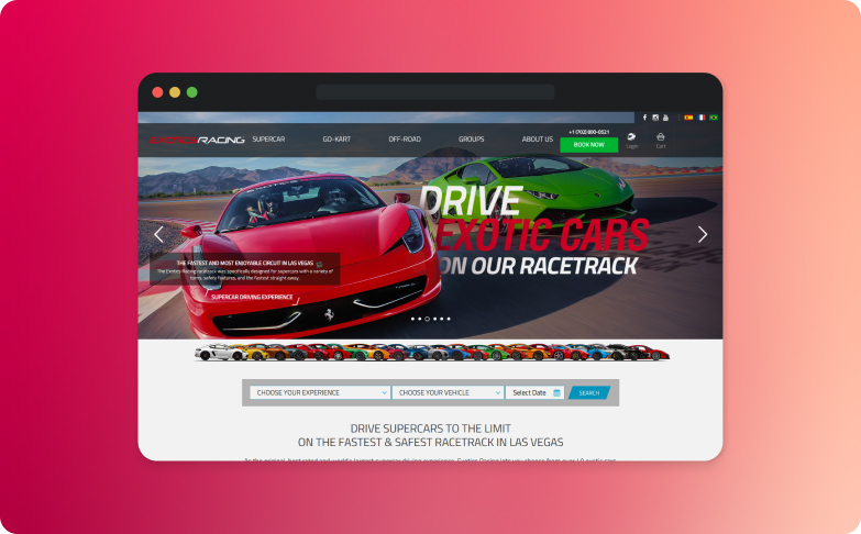 exotics racing main page exotics racing main page