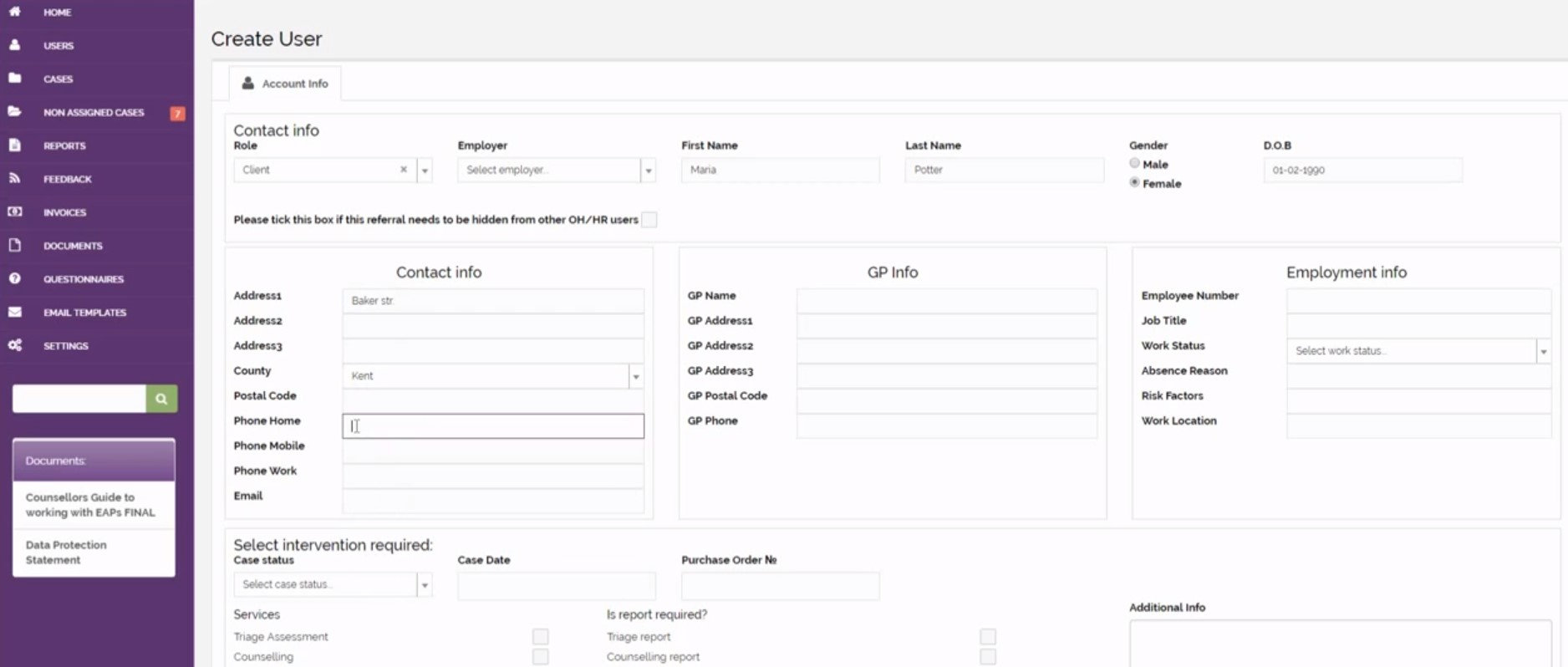 CRM that we've developed for mental health organization CRM that we've developed for mental health organization