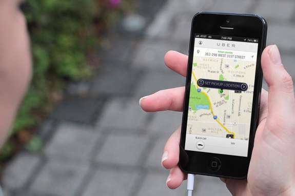Uber interface Uber interface