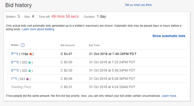 ebay bid history ebay bid history
