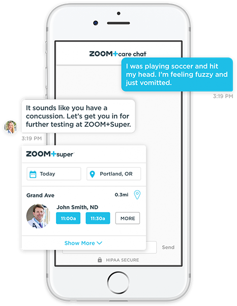Telemedicine chat example Telemedicine chat example