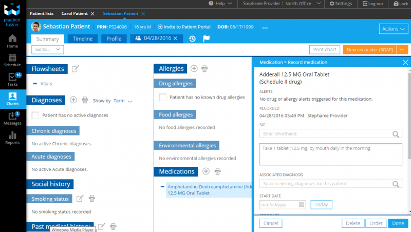 e-Prescription feature on Practicefusion e-Prescription feature on Practicefusion