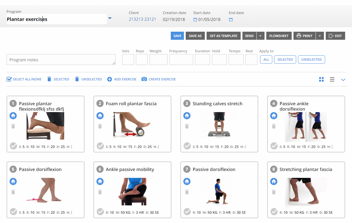 Home Excercise Program software we've developed for our client Home Excercise Program software we've developed for our client