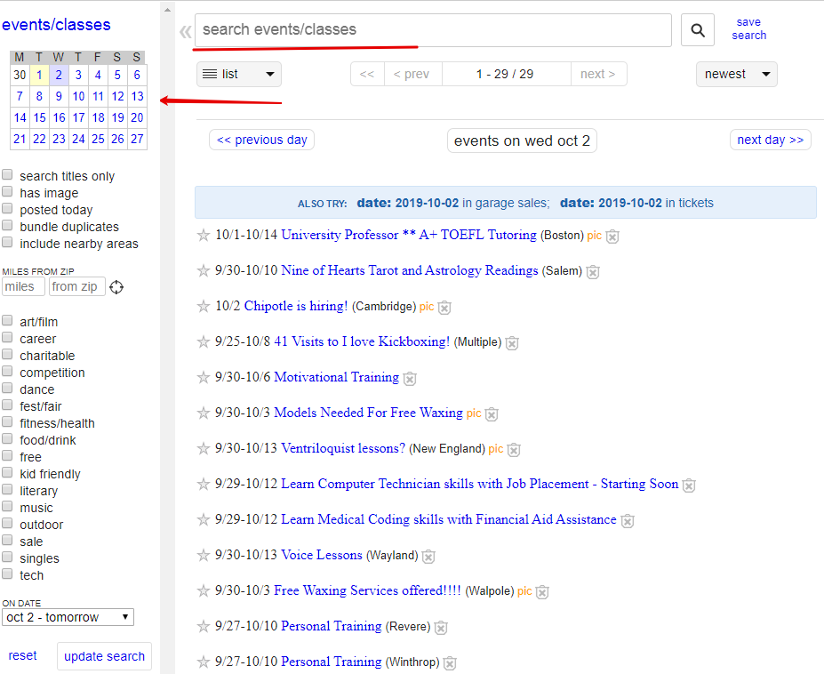 events calendar events calendar