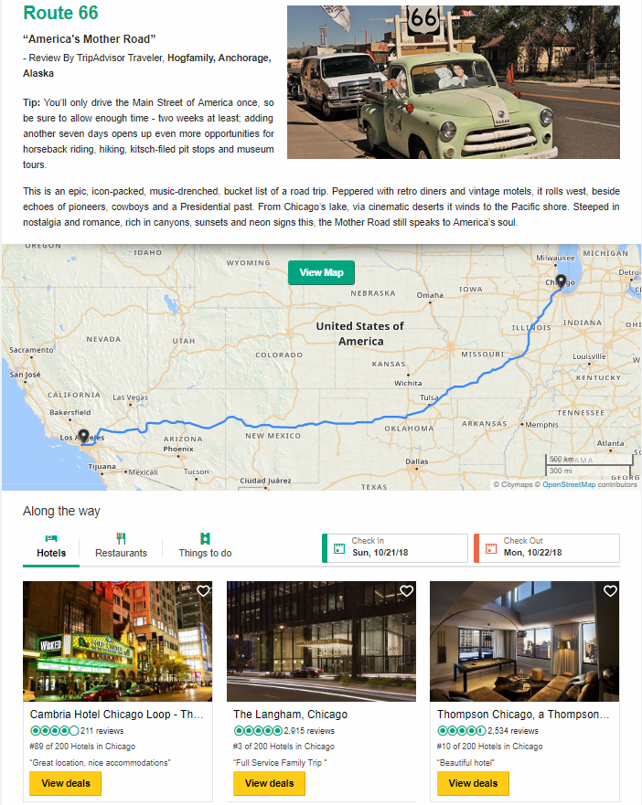 TripAdvisor routes TripAdvisor routes