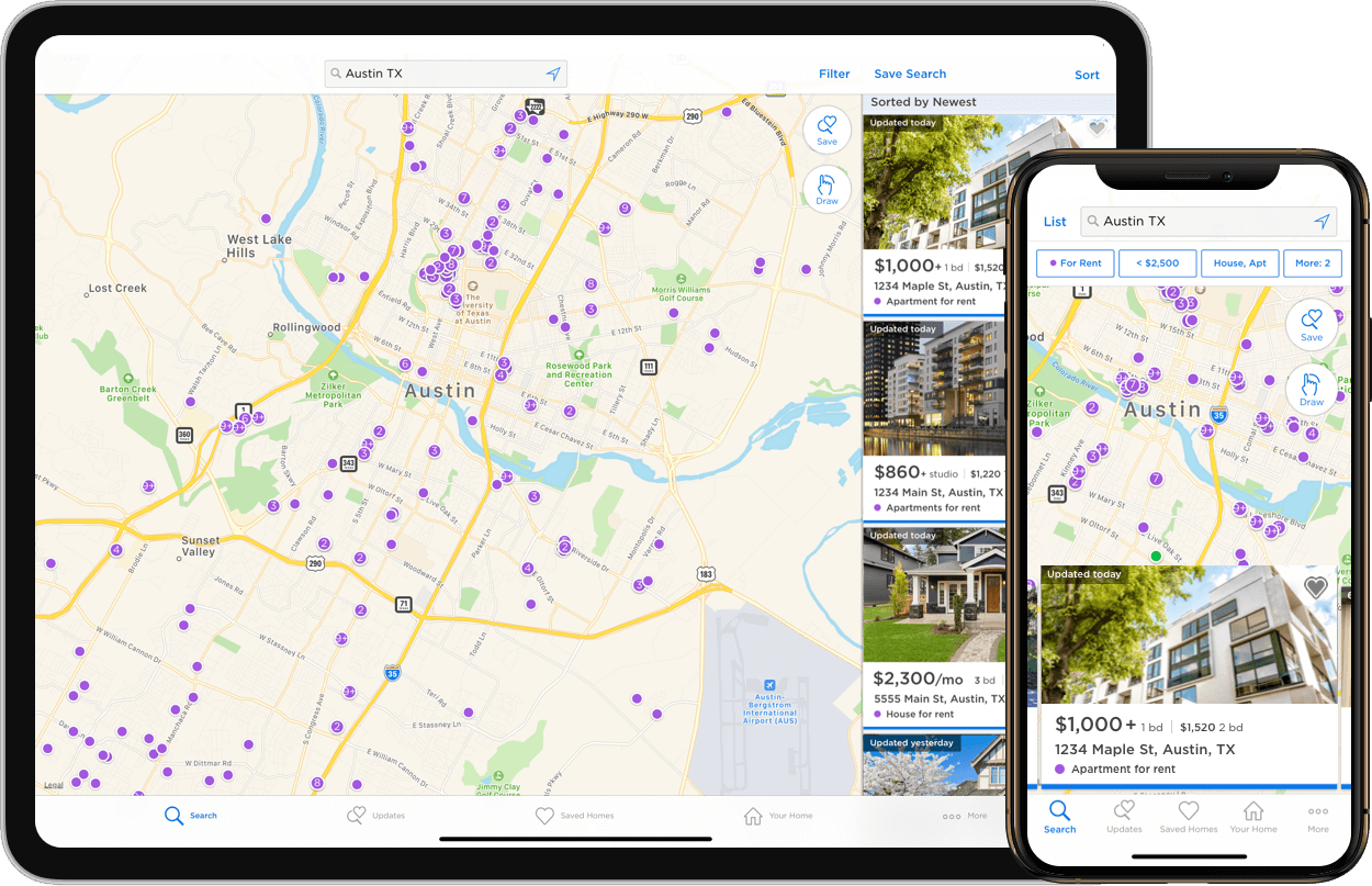 Zillow mobile app image Zillow mobile app image